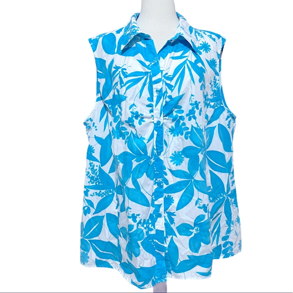 Retro Women Sleeveless Button-front Blouse